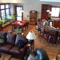 Interior of kitchen and living room of residential home | Kucel Contractors